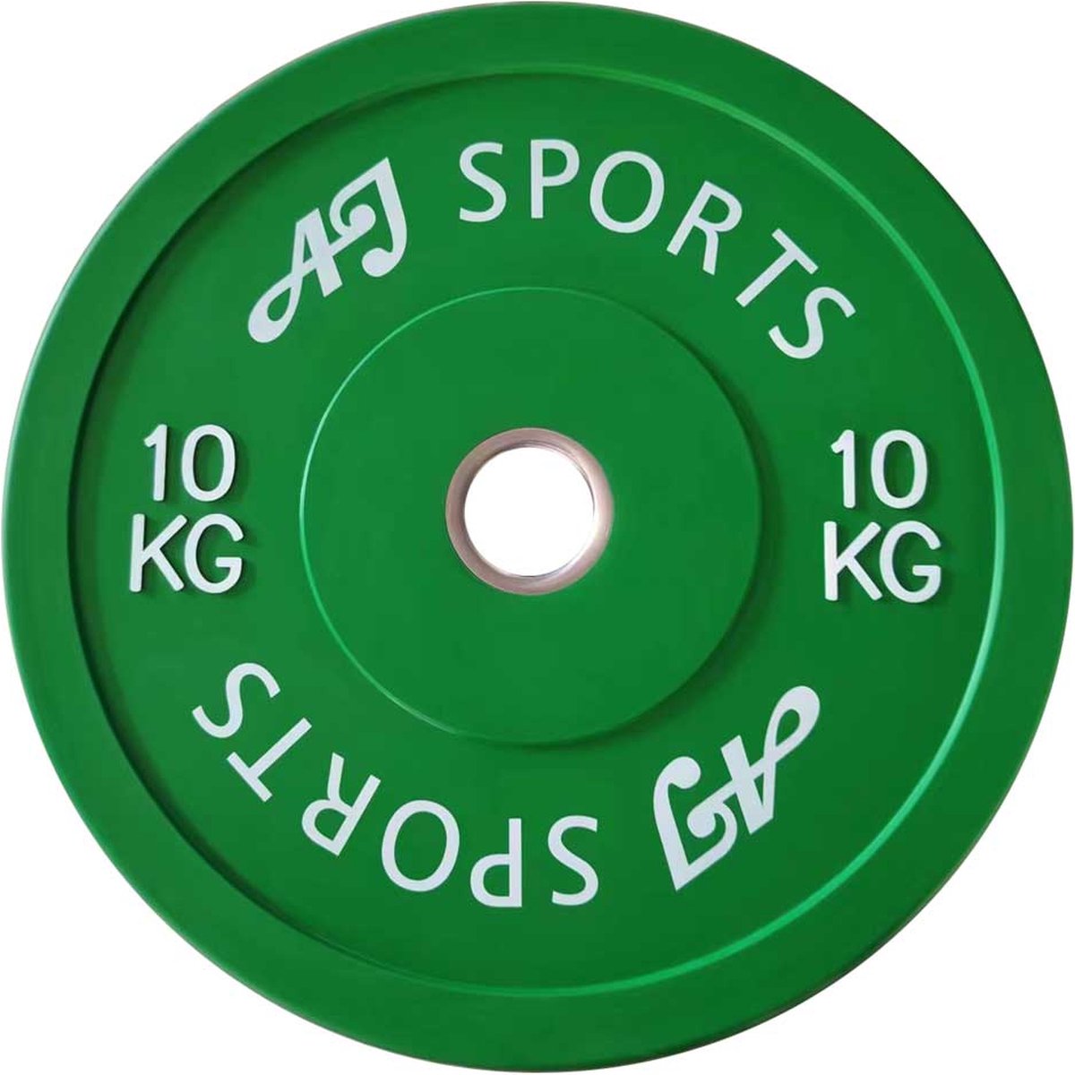 AJ-Sports Olympische Halterschijf Rubber 10 kg - halterschijf 50 mm - Gewichten set - Halters - Halterset - Halterstang - Halterbank - Fitness - Krachttraining
