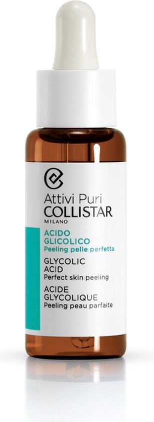 Collistar Attivi Puri Glycolic Acid peeling fles van bruin glas, 30 ml.