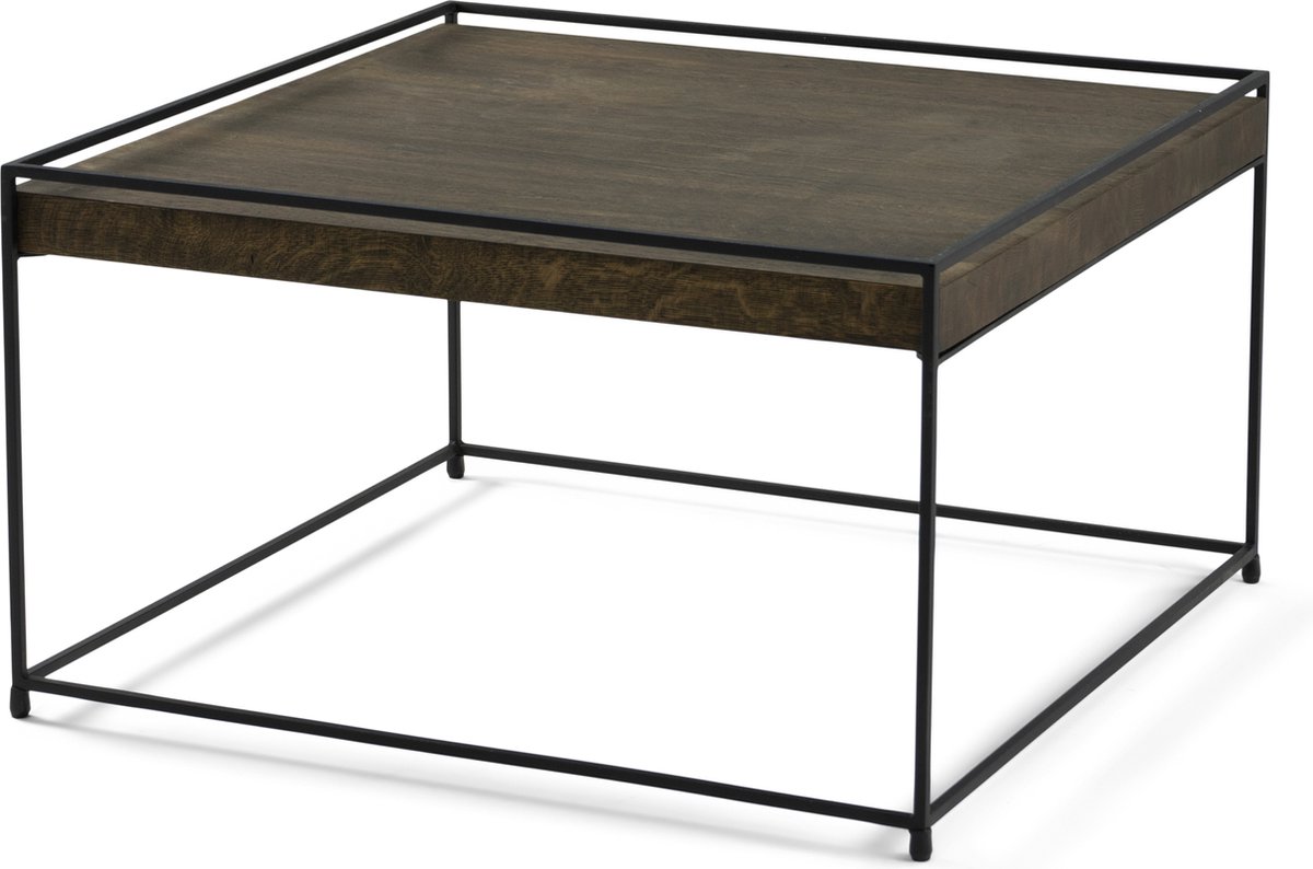 Torna Design THIN WOOD 80 Salontafel - Zwart / Walnut