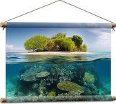Textielposter - Koraal - Oceaan - Zee - Eiland - 60x40 cm Foto op Textiel