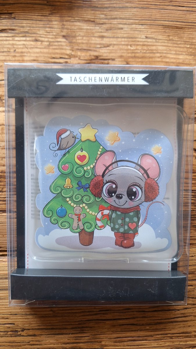 merkloze handwarmer - kerstboom - kerst - herbruikbaar muis met kerstboom