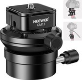 Neewer® - Statief Nivelleerbasis (Φ55mm) - Aluminium - Snelkoppelingsplaat - 360° Panoramisch - Max 22 Lbs - GM13 Model - Voor Precieze Nivellering en Soepele Panoramische Opnames - Ideaal voor DSLR-camera's