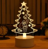 Lampe de nuit - Lampe LED 3D - Noël - Sapin de Noël - Noël - Noël - Lumière Wit - lampe de bureau - lampe d'ambiance - cadeau - Sinterklaas - Noël