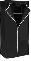 garderobe stof garderobe vouwgarderobe camping garderobe 160 x 75 x 45cm zwart RYG83H