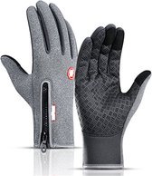 WVspecials Tech Fleece Handschoenen maat XL Betere model Grijs- Waterdichte handschoenen - Handschoenen winter - Handschoen Scooter / Fiets / Wandelen - Handschoen Heren en Dames -Sporthandschoen - Winter - Touchscreen - Maat XL - Sinterklaas - Kerst