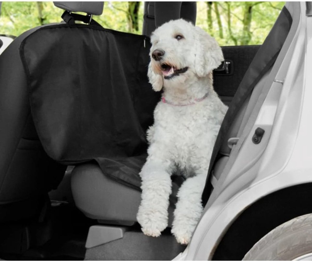 Bol.com Pets Collection Autostoelbeschermhoes 135x145 cm zwart aanbieding