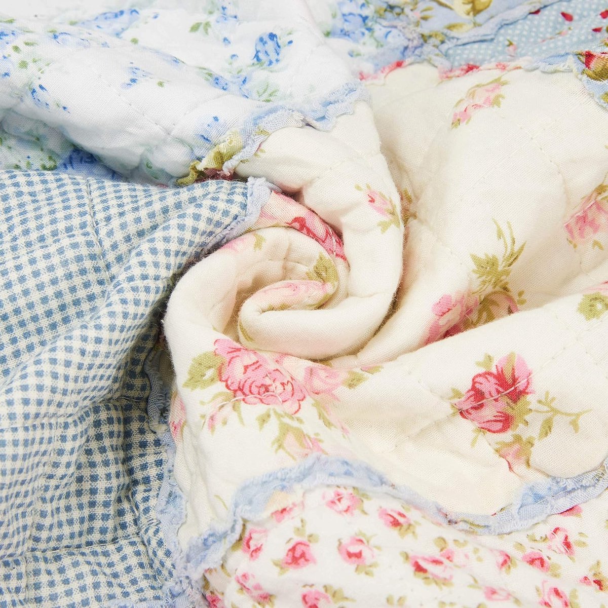 Laneetal Sprei, 1 stuk, bedsprei, quilt, patchwork, flanel, omkeerbaar design, geruit, dekbed, gewatteerde deken, tweepersoonsbed, gevoerd en doorgestikt, zwart, 170 x 210 cm