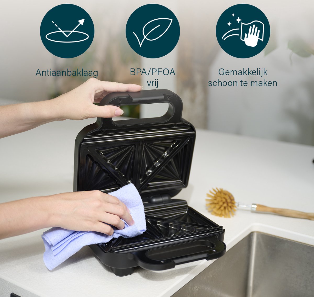 PRINCESS 127006 Tosti apparaat Zilverkleurig