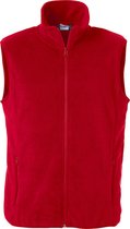 Clique Basic Polar Fleece Vest Rood maat XS