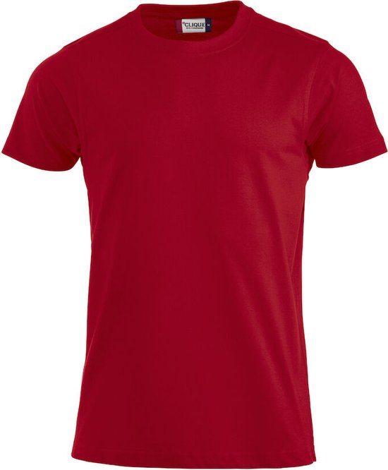 Clique Premium Fashion-T Modieus T-shirt kleur Rood maat 4XL