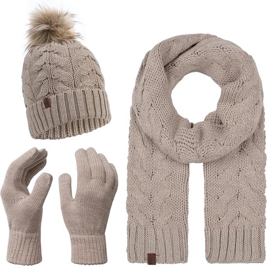 JAKO Winterset Muts Sjaal Handschoenen - Warme Fleece Set