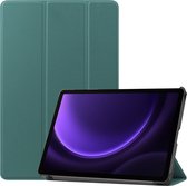 Case2go - Tablet hoes geschikt voor Samsung Galaxy Tab S9 FE (2023) - Tri-fold Case - Donker Groen