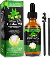 Castor Olie ALIVER 100% Pure Natural Nourish Haar Huid & Nagels Premium Haargroei Organische Jamaicaanse Zwarte Castor Olie