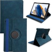 Casemania Hoes Geschikt voor Samsung Galaxy Tab S6 Lite Navy Blue - Draaibare Tablet Book Cover