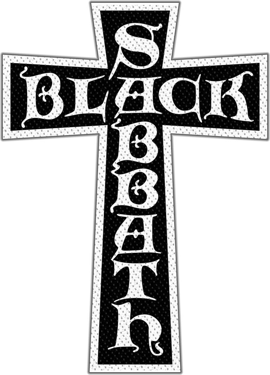 Black Sabbath - Cross Logo Cut Out Patch - Zwart