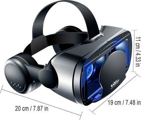 Foto: Xerolax vr bril virtual reality bril met controllers usb met headset verstelbaar telefoon