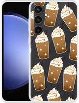 Cazy Hoesje geschikt voor Samsung Galaxy S23 FE Frappuccino's