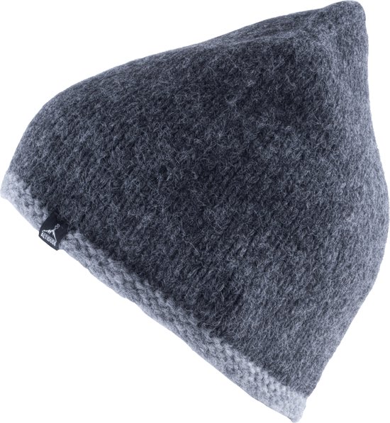 Altidude PILGRIM Dark Grey Unisex, losjes geweven gebreide muts, relaxte pasvorm, dubbele laag, Buitenkant: 68% Scheerwol (Alpaca) / 10% Scheerwol (Merino) / 22% Nylon // Voering: 100% Scheerwol (Merino)