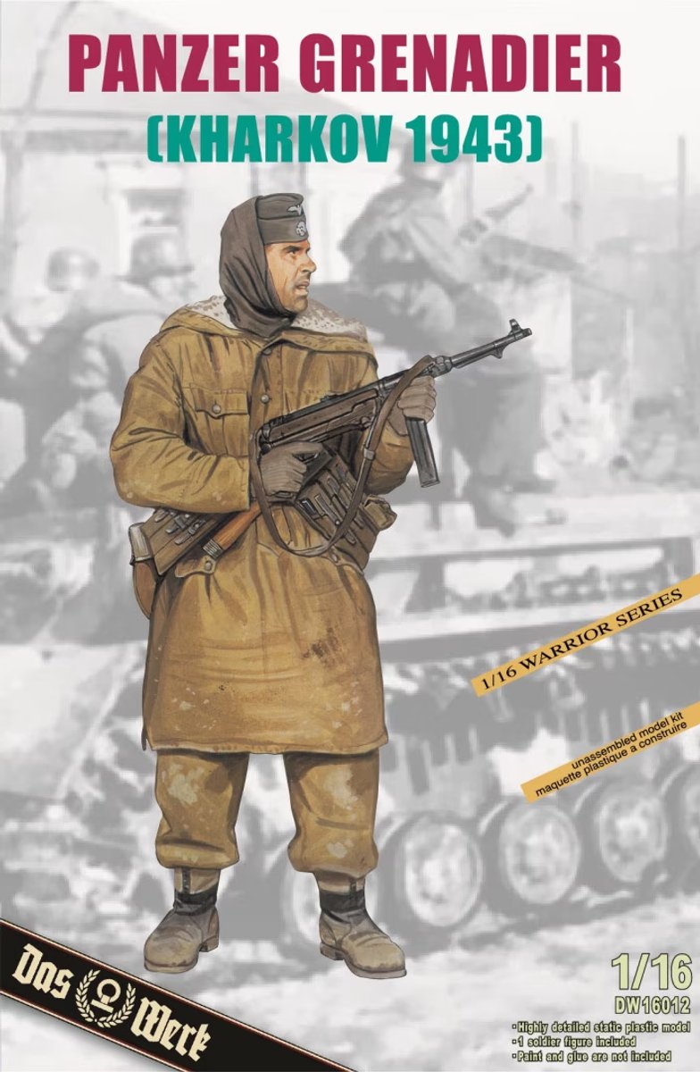 Das Werk Modelbouwpakket Militaire voertuigen - 16012 Panzergrenadier-Kharkov 1943 - Figuur Plastic - 1:16 - Modelbouw