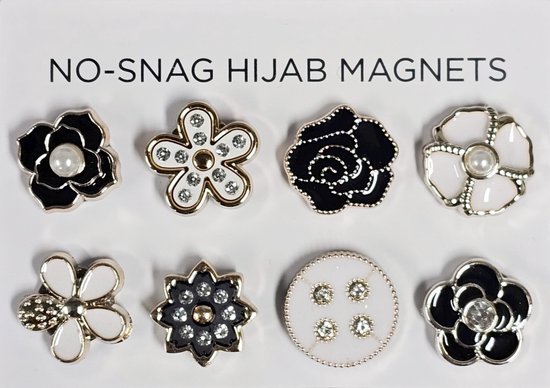 Fako Bijoux® - 8x Magnetische Broche - Hoofddoek Magneet - Sjaal - Hijab - Abaya - 17mm - 8 Stuks - Cadeau Set 1