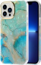 Hoozey - Hoesje geschikt voor Apple iPhone 15 Pro - Pearl Case - Turquoise