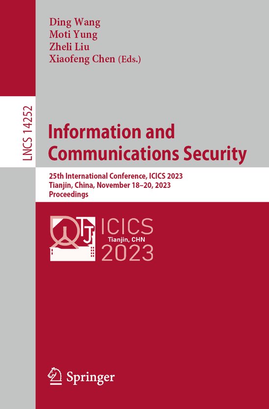 Lecture Notes in Computer Science14252- Information and Comm ... - cover