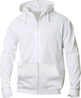 Clique Basic hoody Full zip Wit maat XS