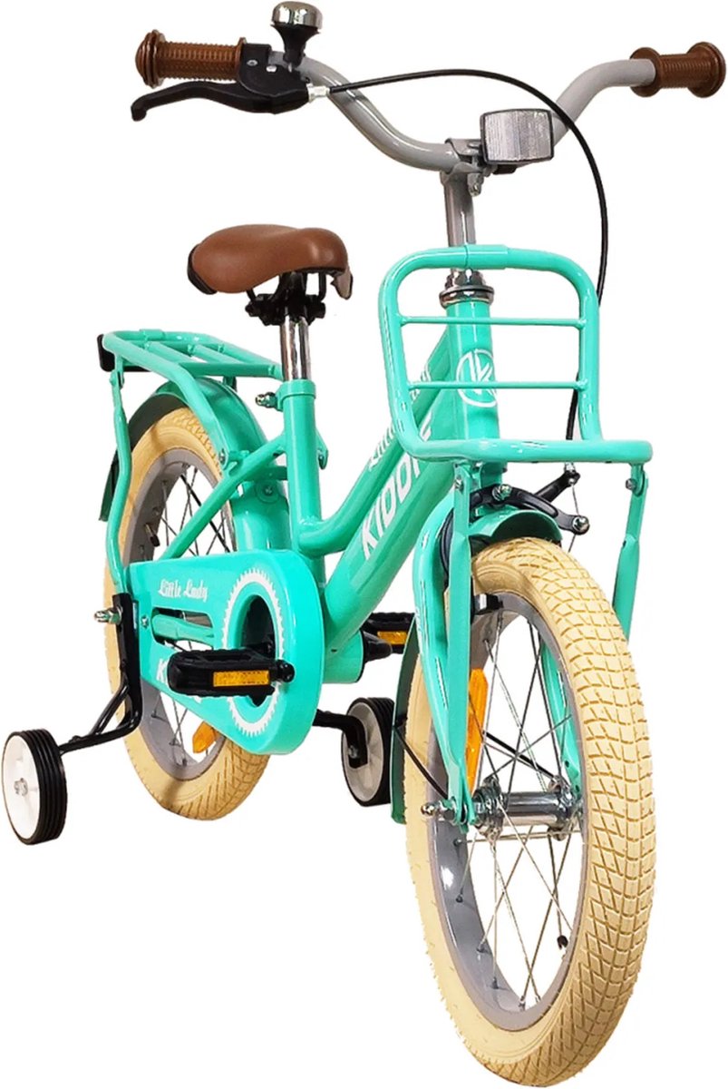 Kinderfiets Kiddie FunGirl met voordrager 16' M' Turquoise