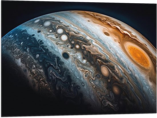 Vlag - Planeet - Kleuren - 80x60 cm Foto op Polyester Vlag