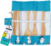 Bestek Set - Moomin Licentie - 100% Natuurlijk Bamboe - 6-delig - Vork/Mes/Lepel/Chopsticks/Rietje/Ragger