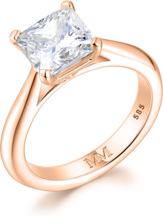 Iris - Ring Princess Solitaire Moissanite - 1,7 carat