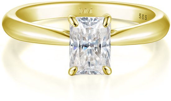 Lustra – Radiant Solitair Moissanite Ring - 7.2 karaat