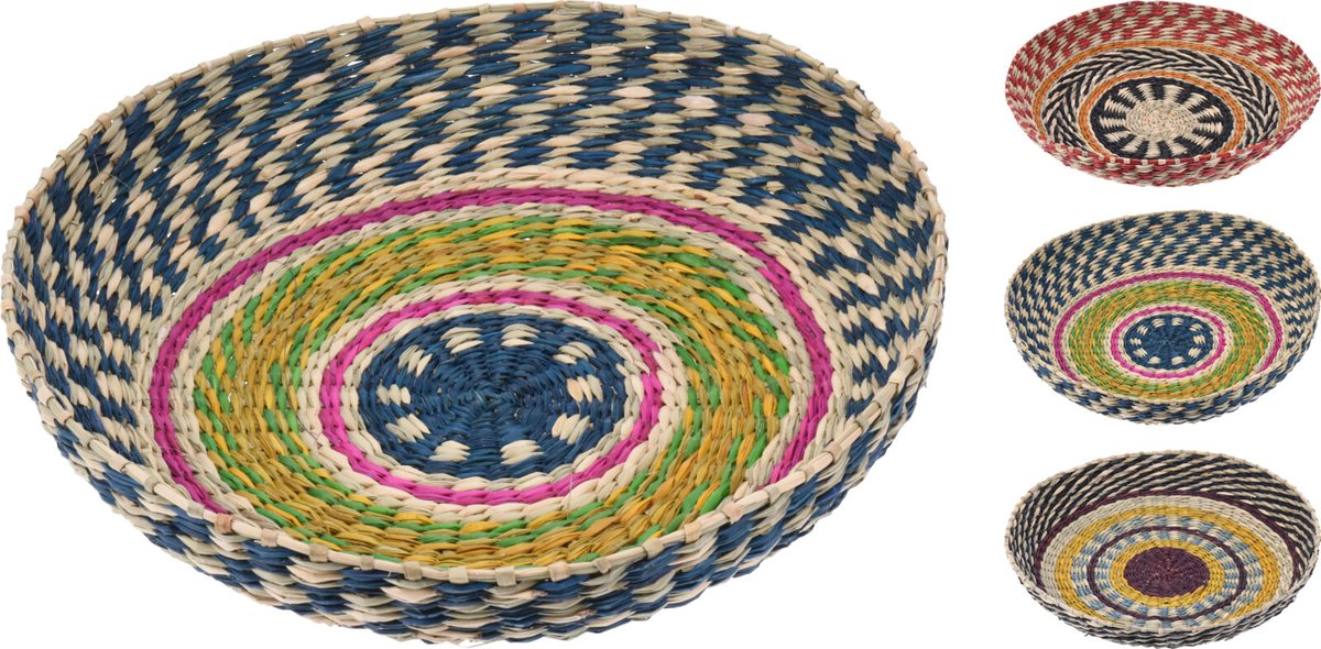 Wanddecoratie zeegras 31x6cm multikleur