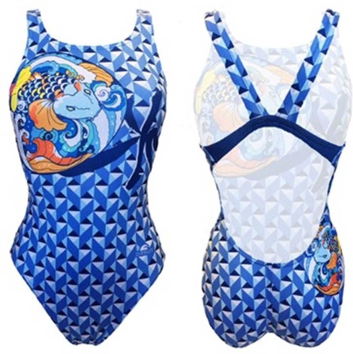 Turbo Geo Carpa Zwemkleding Blauw M Vrouw Royal