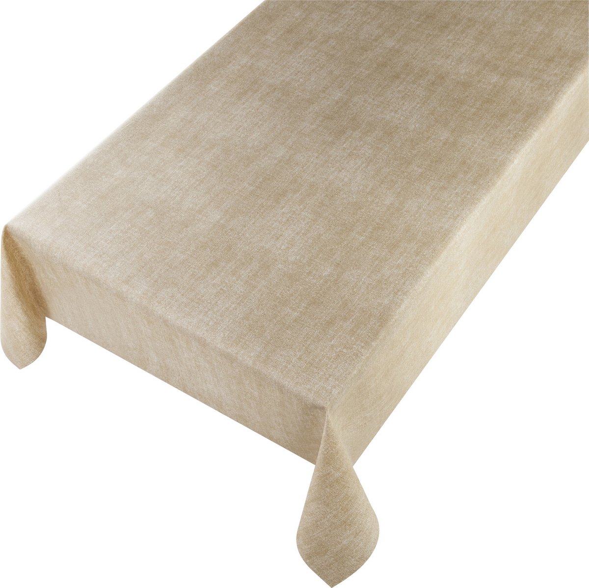 Tafelzeil Linen Look Zand -  140 x 300 cm - Beige tafellaken - Tafelkleed plastic - Voor buiten en binnen - Verschillende maten - Geleverd in een koker