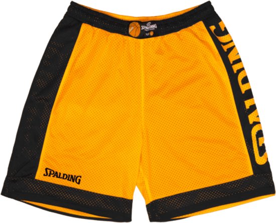 Spalding Reversible Short Kinderen - Oranje / Zwart | Maat: 152