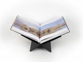 Boekenstandaard perspex middel design mat zwart