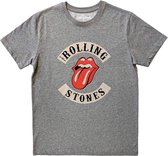 The Rolling Stones - Biker Tongue Heren T-shirt - M - Grijs