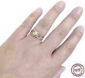 Soraro Tricolor Ring | Grijs | Soraro Ringen | 18K Goldplated | Cadeau voor haar | verjaardag vrouw | Vaderdag | Vaderdag Cadeau | Valentijn | Valentijnscadeau