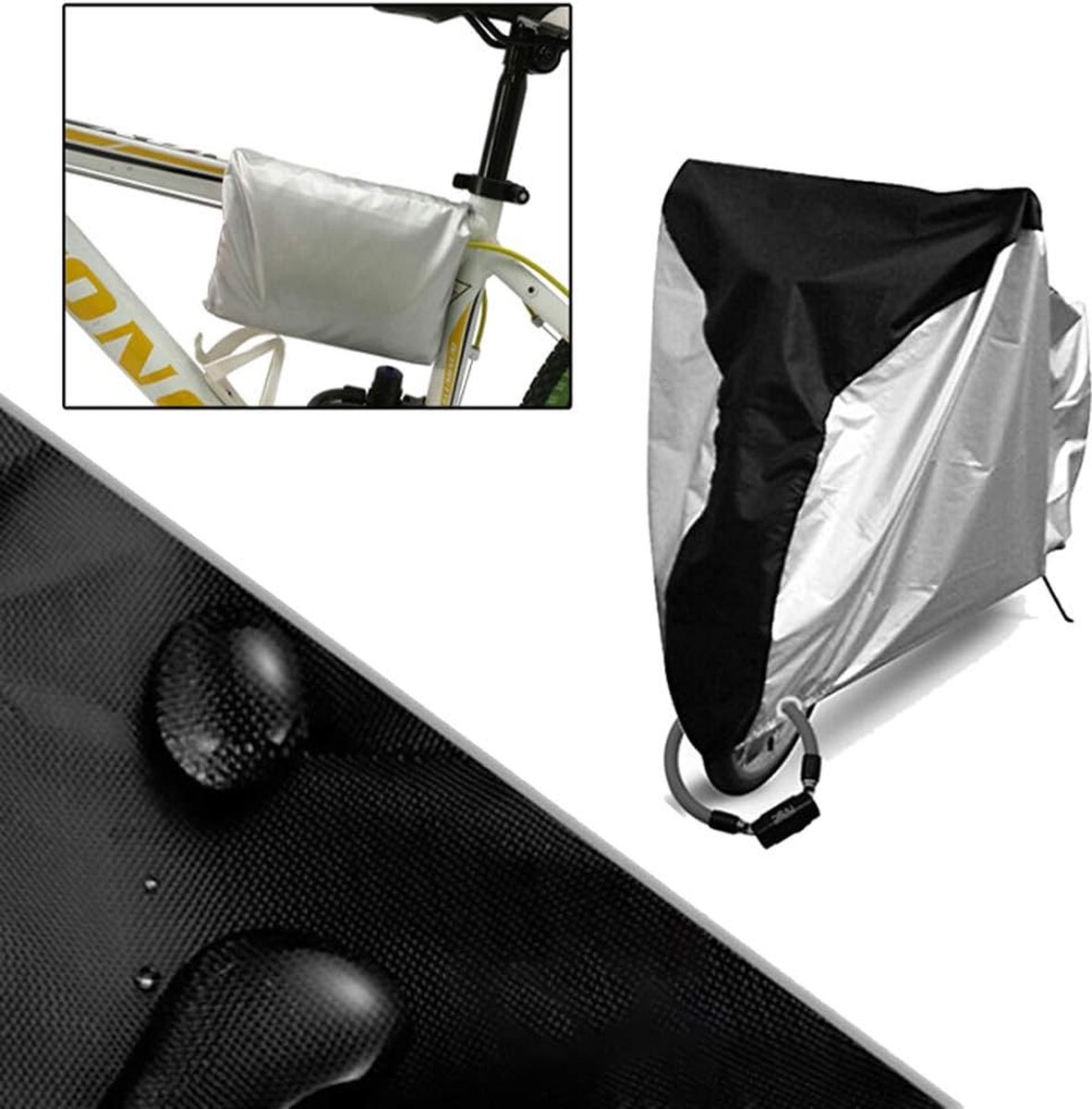 Housse de vélo étanche pour 2 ou 3 vélos, housses de vélo pour le stockage  extérieur, 210T extra robuste, imperméable, anti-pluie, protection UV,  protection pour vélo de montagne avec sac de rangement 