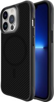 iMoshion Hoesje Geschikt voor iPhone 13 Pro Max Hoesje - iMoshion Rugged Hybrid Carbon Case Geschikt voor MagSafe - Zwart
