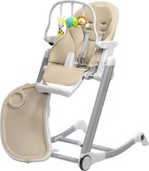Engel & Storch Kinderstoel ADELLE babystoel kinderstoel verstelbaar inklapbaar - grijs-beige