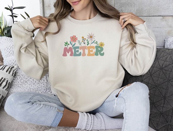 Meter sweater - beige - trui - meter cadeau - dames - meter vragen - meter geschenk
