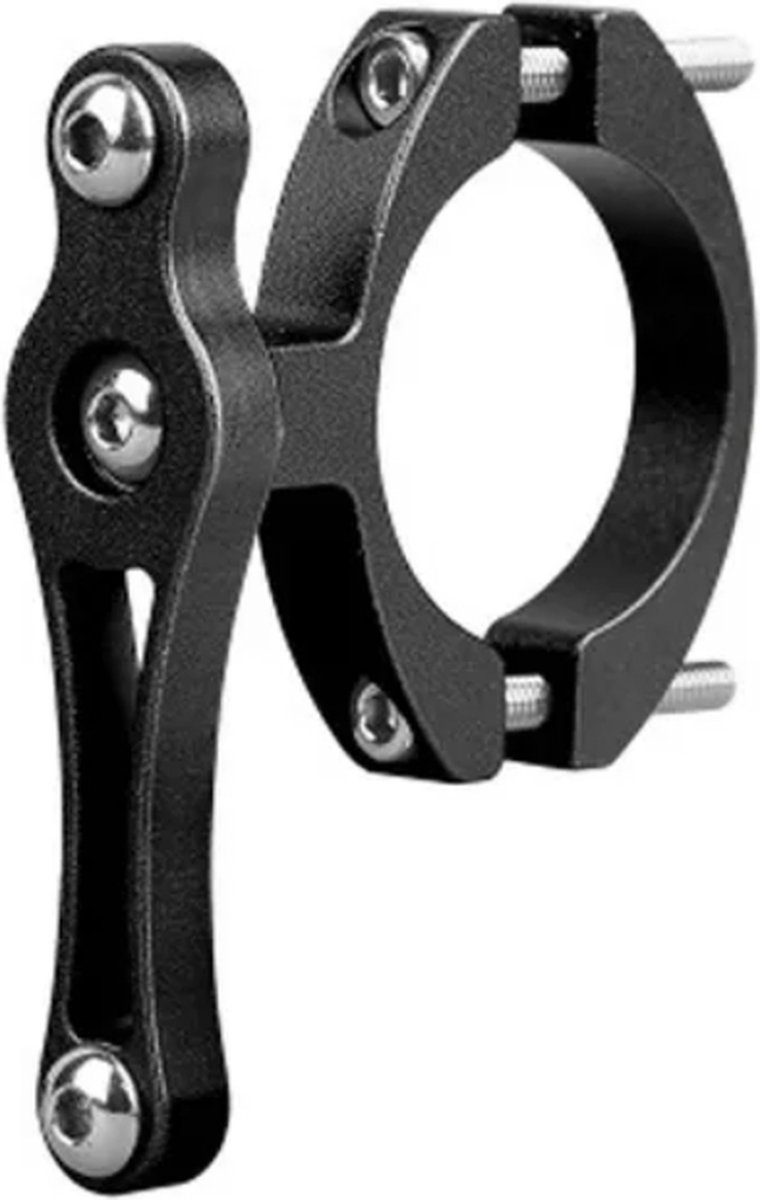 Bidonhouder Adapter Zwart Aluminium voor montage aan frame/stuur/zadelpen