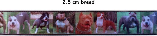 Lint - Grosgrain lint - Pitbull - Bully - 25 mm breed - 5 m - Polyester lint - Ribbon - Sierlint - Hobby lint - Decoratie lint