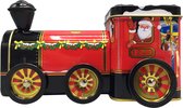 Kerstblikje Kerstman in de Trein - Locomotief met de Kerstman bewaarblik - Kerstblik - Trommeltje voor Kerst