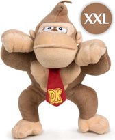 Donkey Kong Super Mario Bros Pluche Knuffel XXL 90 cm {Nintendo XL Plush Toy | Extra groot speelgoed knuffelpop voor kinderen jongens meisjes | Enorm Grote Mario, Luigi, Peach, Toad, Donkey Kong, Bowser, Yoshi}