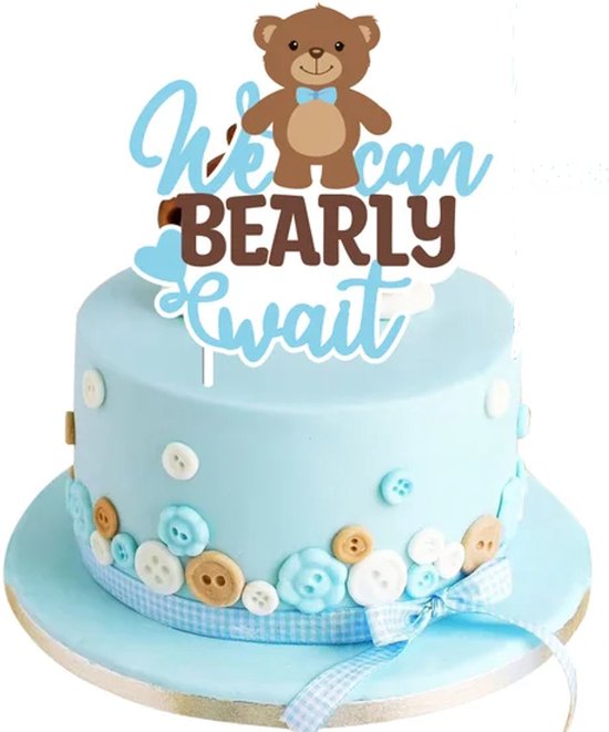 Décoration de gâteau d'anniversaire, 1 ensemble, ours en forme d