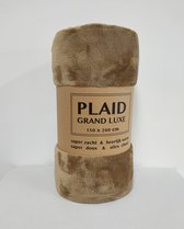 plaid microfibre grand luxe | 100% polyester | 150 x 200 | super zacht & heerlijk warm - Camel