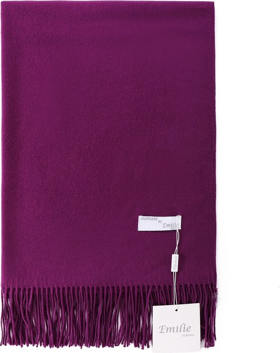 Emilie scarves - sjaal - omslagdoek - paars - pashmina cashmere mix